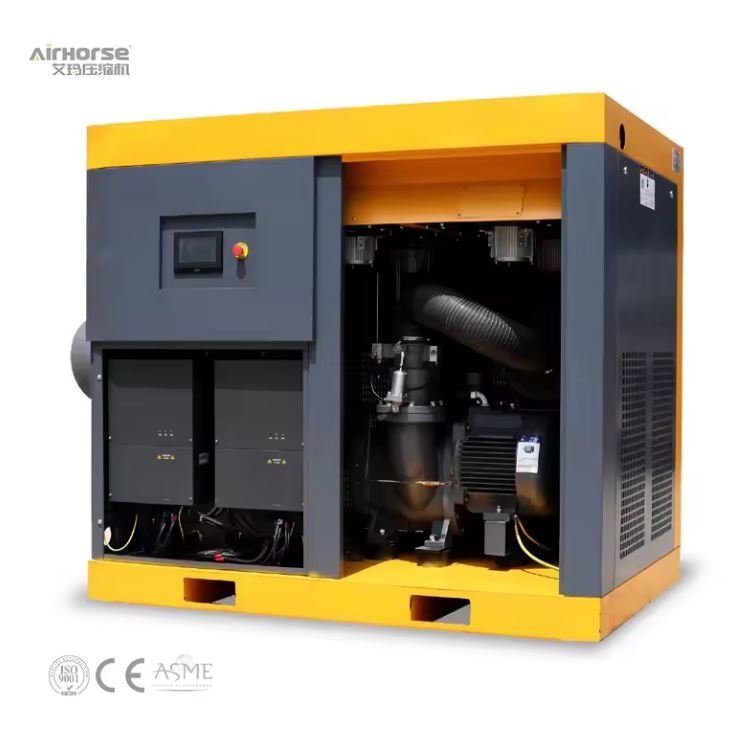 100HP Two Stage Screw Air Compressor Rotary Screw Air Compressor 75 kw ...